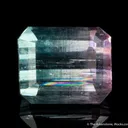 Tourmaline var. Achroite (rough and cut set) - image 6