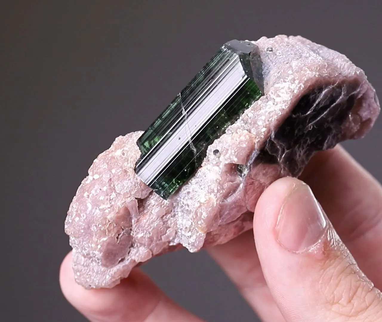 Tourmaline var. Elbaite in Lepidolite - image 2