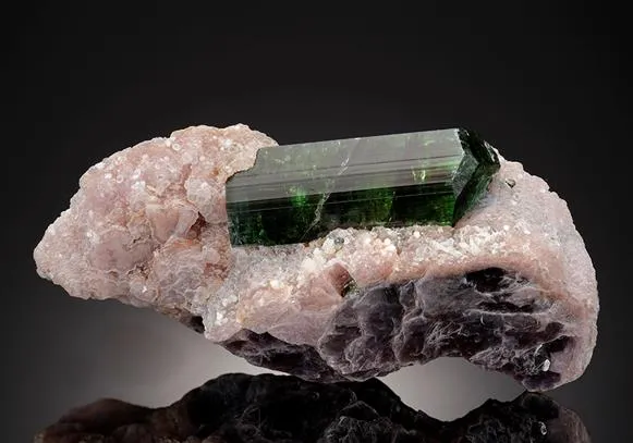 Tourmaline var. Elbaite in Lepidolite - image 1