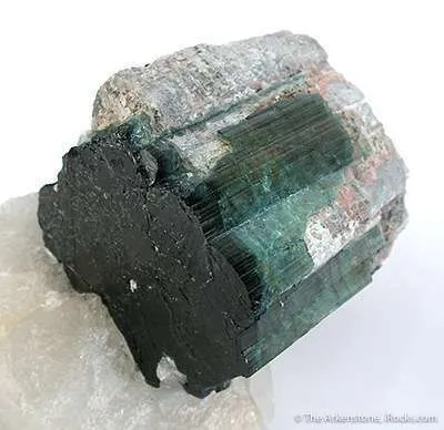 Tourmaline Var. Indicolite Altering To Lepidolite - image 3