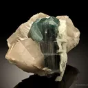 Tourmaline Var. Indicolite on Quartz - image 2