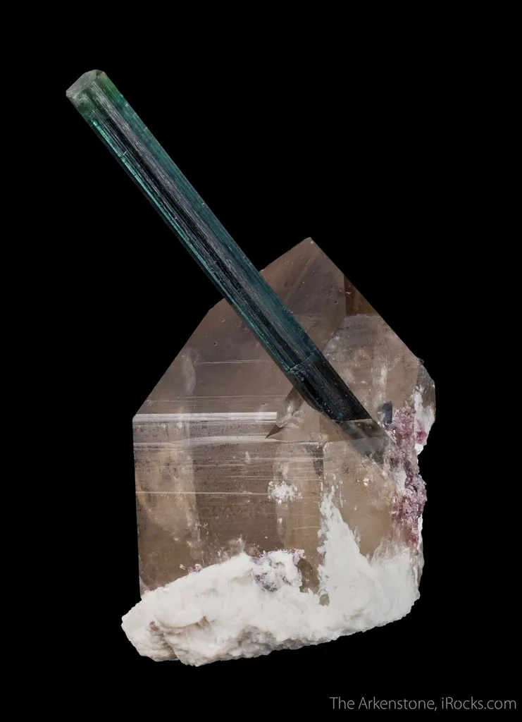 Tourmaline var. Indicolite on Quartz - image 2
