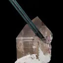 Tourmaline var. Indicolite on Quartz - image 2