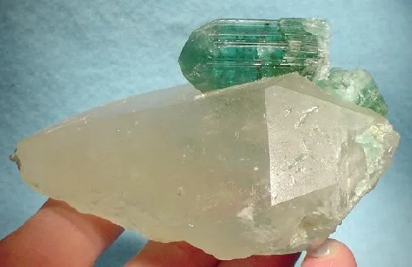 Tourmaline (Var: Indicolite), Quartz - image 2