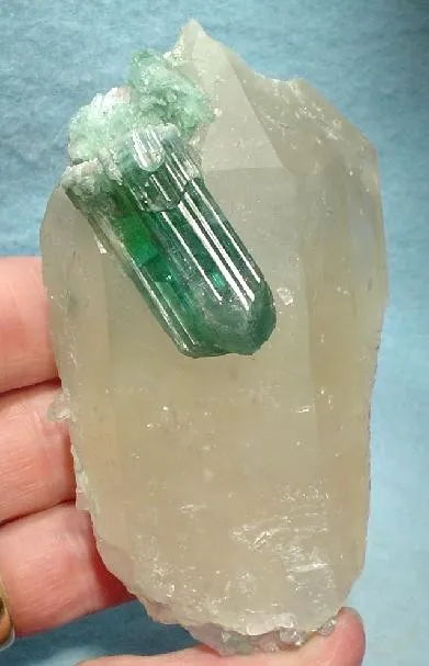 Tourmaline (Var: Indicolite), Quartz image