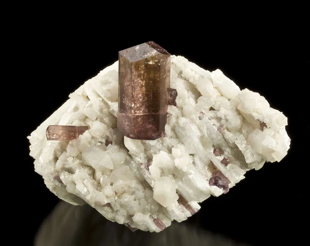 Tourmaline Var. Liddicoatite on Quartz & Clevelandite - image 2