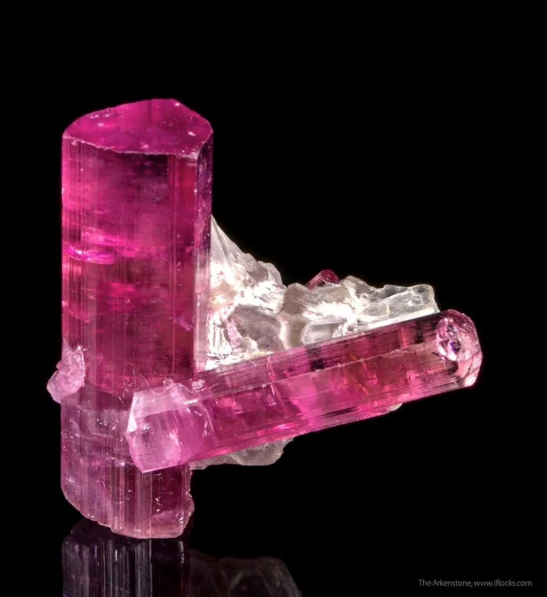 Tourmaline var. Rubellite on Lepidolite - image 2