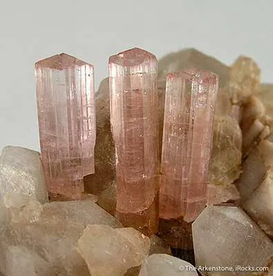 Tourmaline Var. Rubellite on Orthoclase With Quartz - image 2