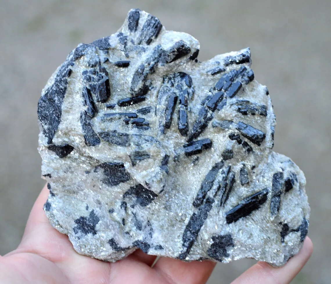 Tourmaline var. Schorl & Muscovite 482 grams - Thompson Peak, Plumas Co., California, USA - image 1