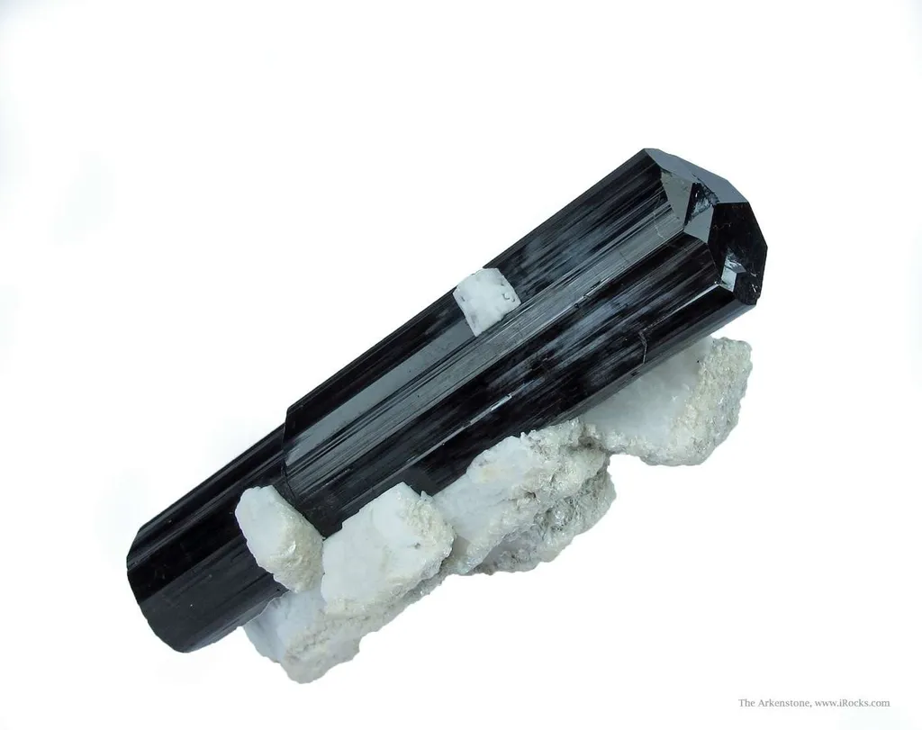 Tourmaline Var. Schorl With Albite image