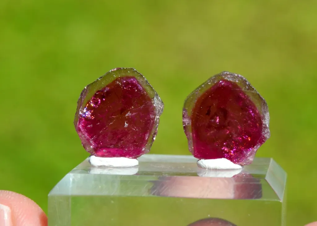 Tourmaline "Watermelon" 22 carats - Pederneira mine, São José da Safira, Minas Gerais, Brazil - image 2