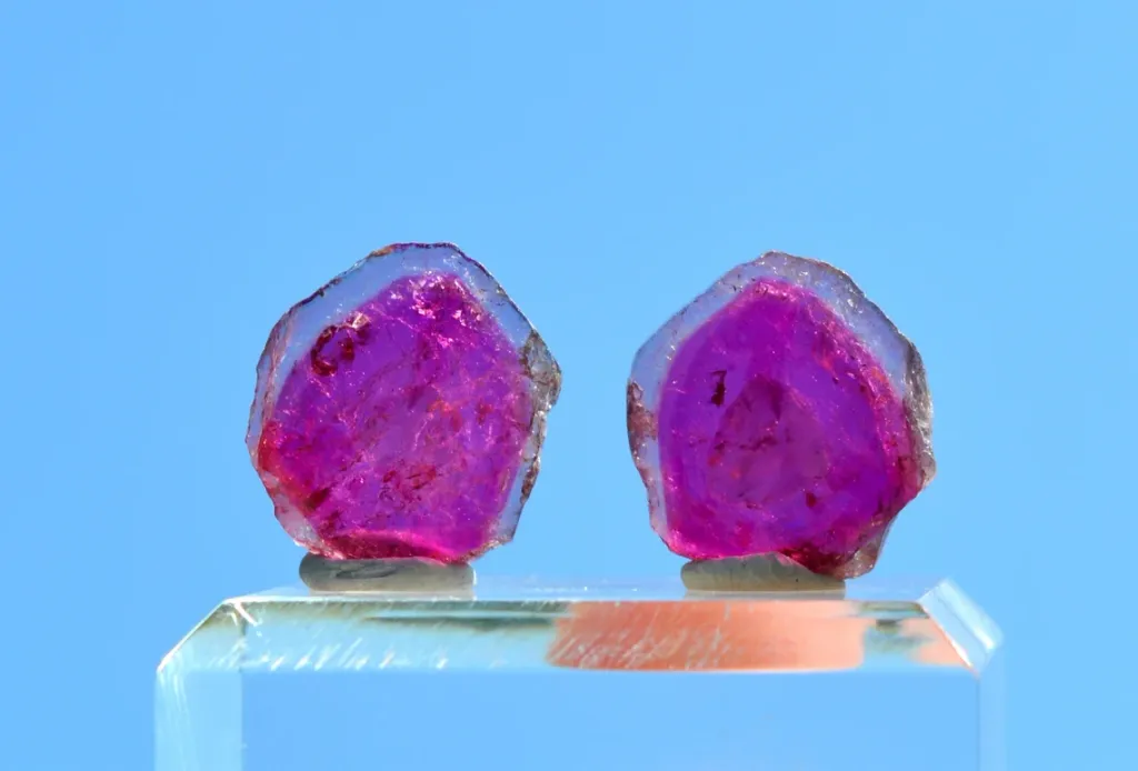 Tourmaline "Watermelon" 22 carats - Pederneira mine, São José da Safira, Minas Gerais, Brazil image
