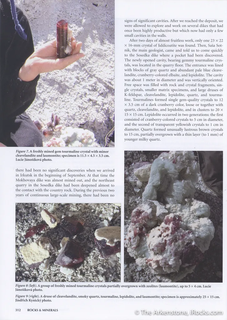 Tourmaline with Albite and Laumontite (illustrated) - image 4