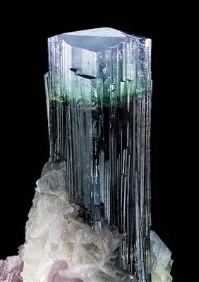 Tourmaline with Albite and Lepidolite image