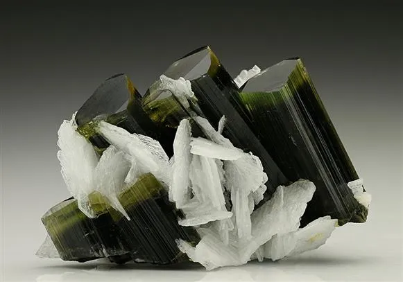 Tourmaline with Albite Var. 'Cleavelandite' - image 1