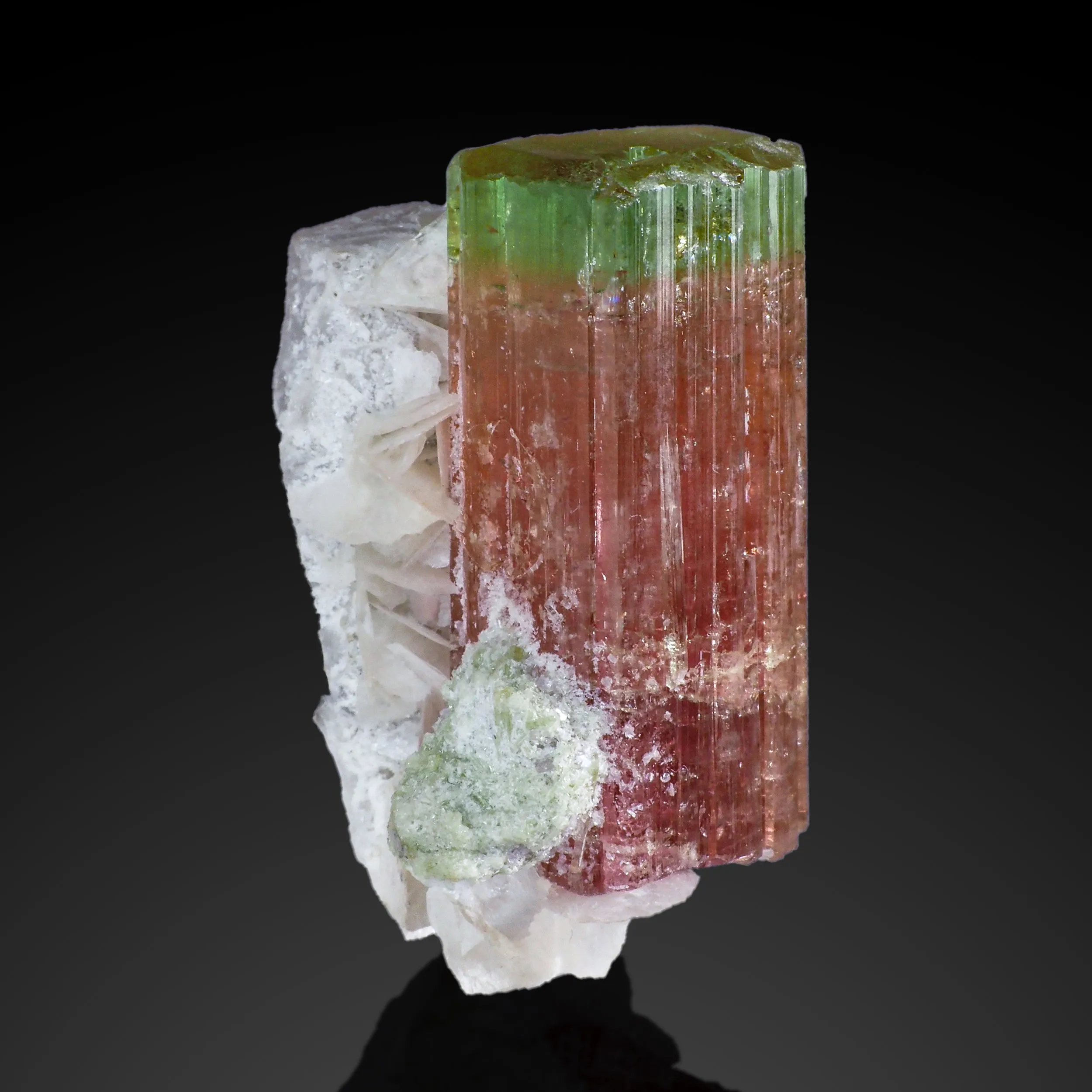 Tourmaline with Calcite and Feldspar - image 1