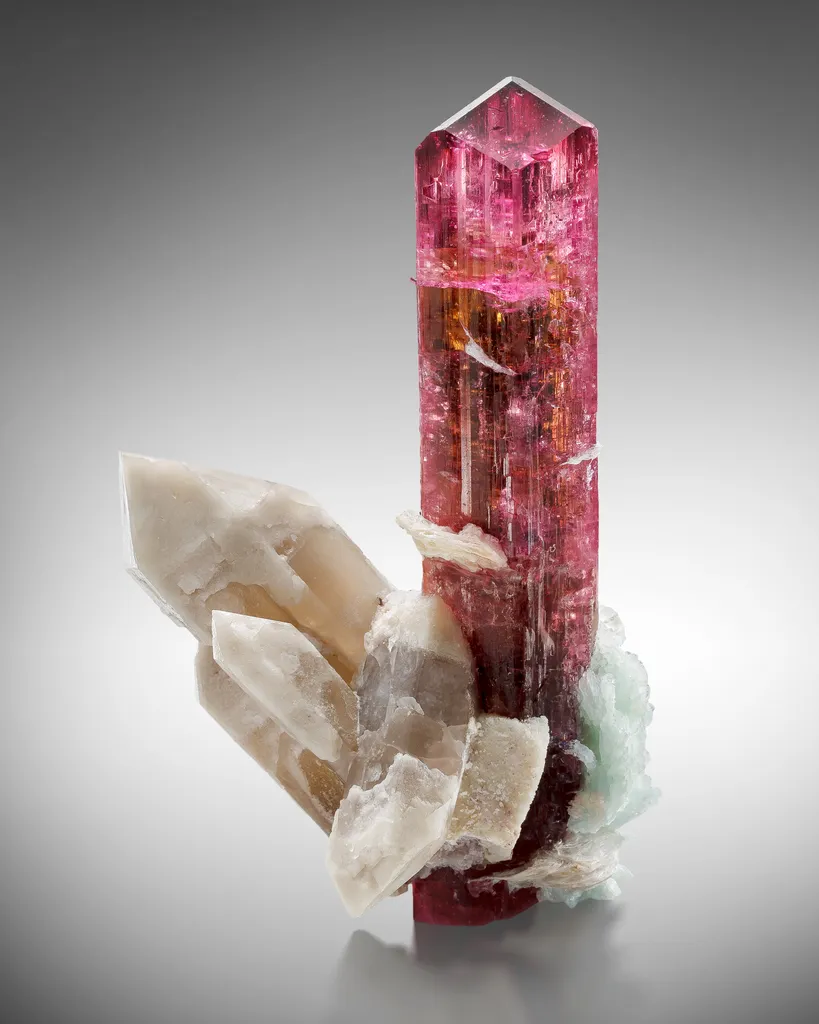 Tourmaline with Cleavelandite and Quartz image