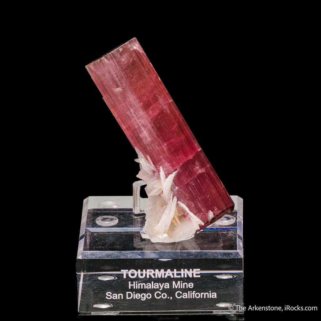 Tourmaline with Cleavelandite (doubly-terminated) - image 4