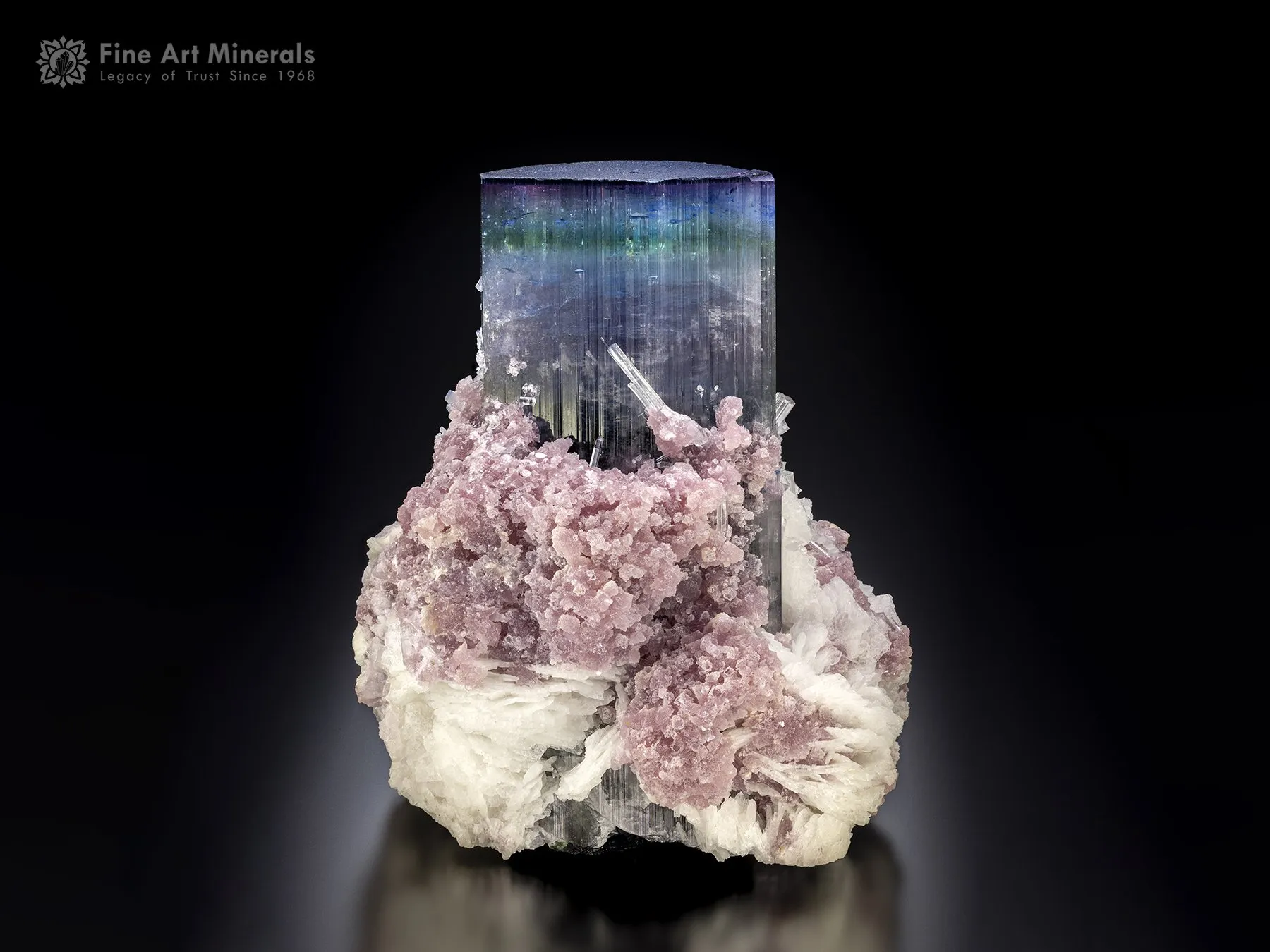 Tourmaline with Lepidolite and Albite from Paprok Afghanistan - image 1