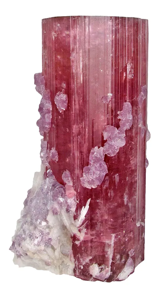 Tourmaline With Lepidolite and Cleavelandite image