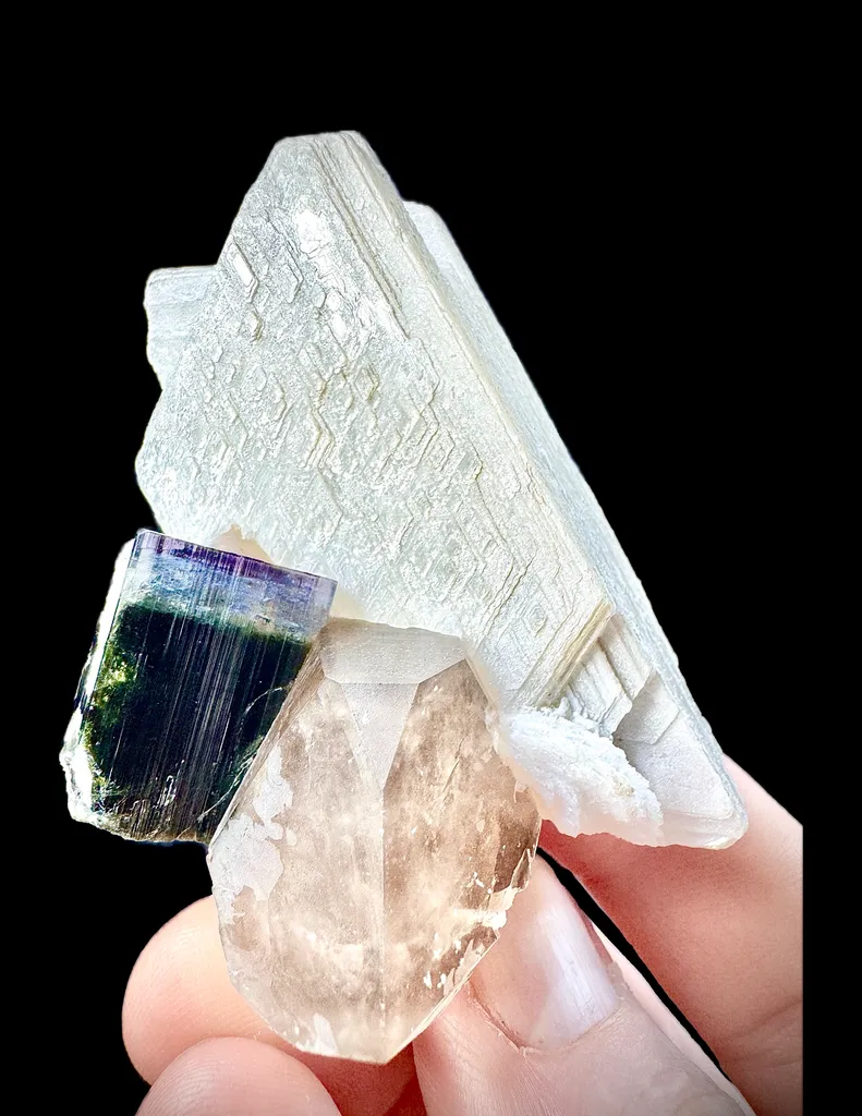 Tourmaline with Mica and Quartz from Afghanistan, Nuristan, Paprok image