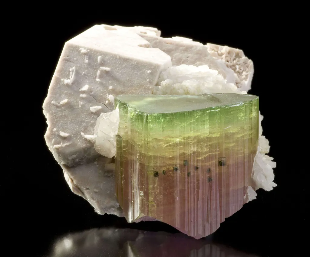 Tourmaline With Microlite Inclusions, Feldspar, Cleavelandite - image 9