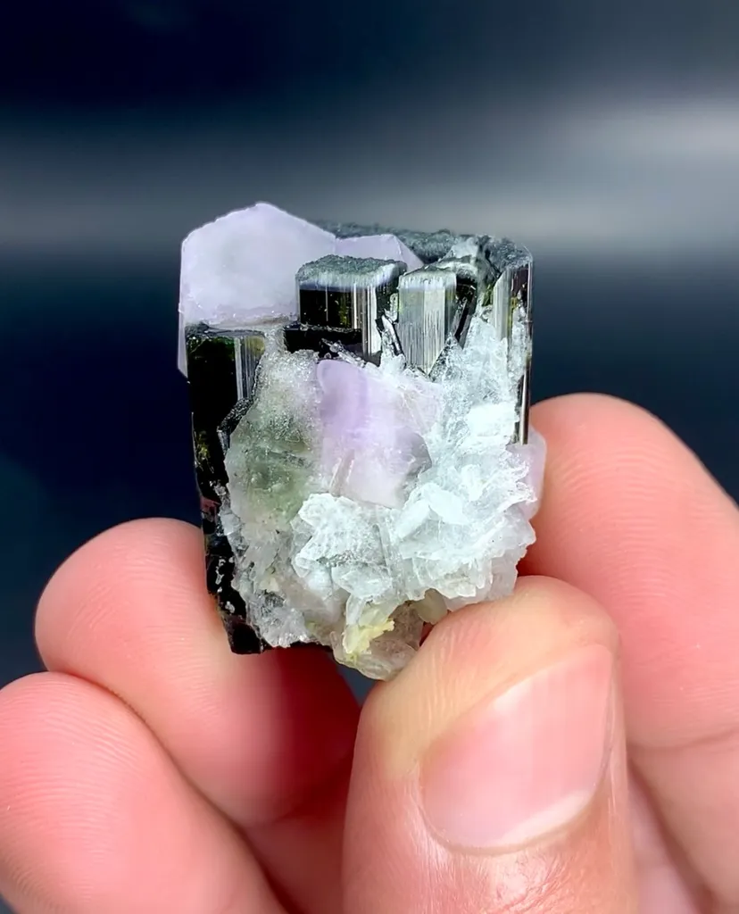 Tourmaline with purple Appatite from Pakistan, Gilgit-Baltistan, Skardu District image