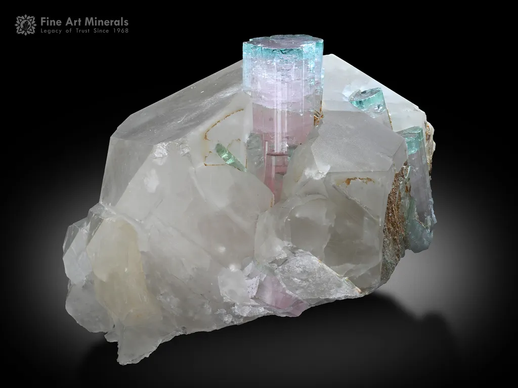 Tourmaline with Quartz from Afghanistan image