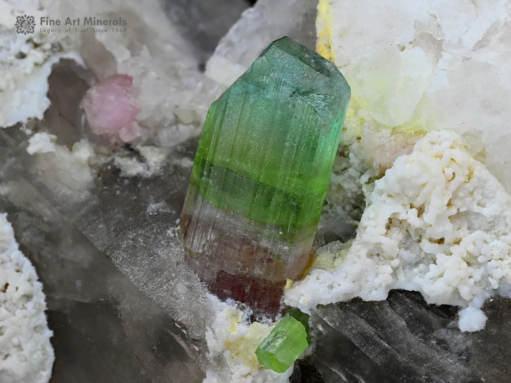 Tourmaline with Quartz from Afghanistan image