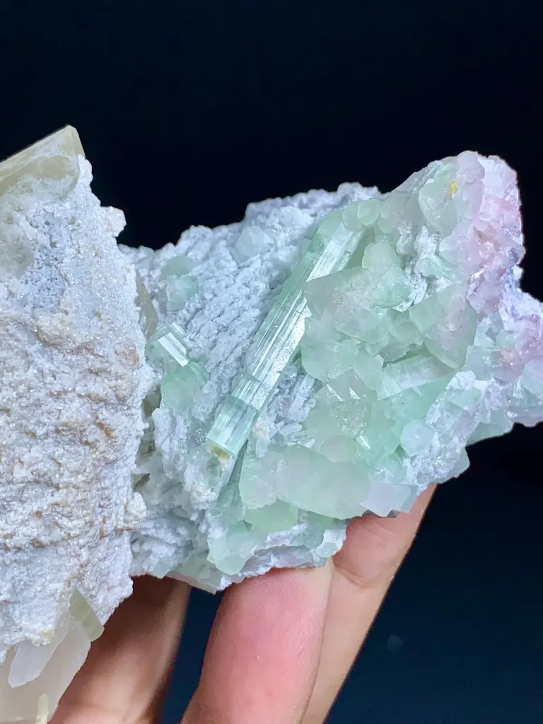 Tourmaline with Smoky Quartz and Albite from Afghanistan - image 3