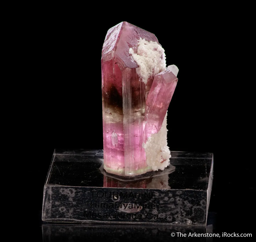 Tourmaline with Stilbite - image 2