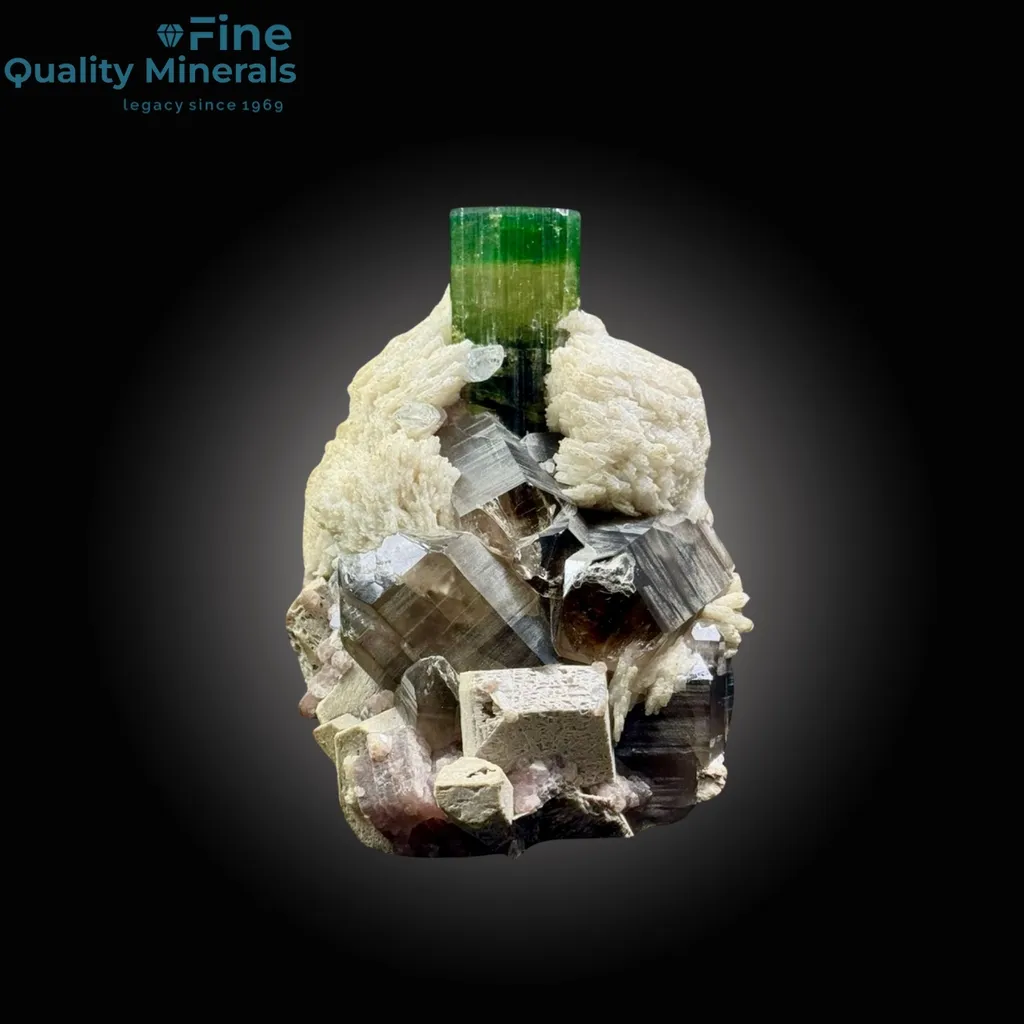 Tourmaline with Topaz & Quartz image