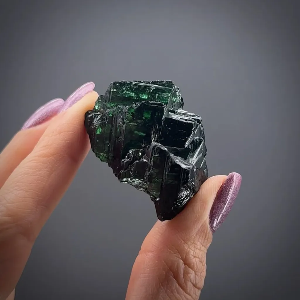 Tourmaline with unusual surface patterns - image 2