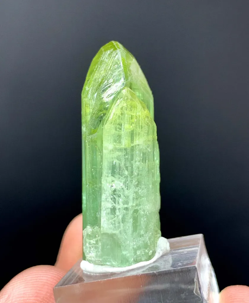 Tower Green Tourmaline Crystal gem from Afghanistan - image 7