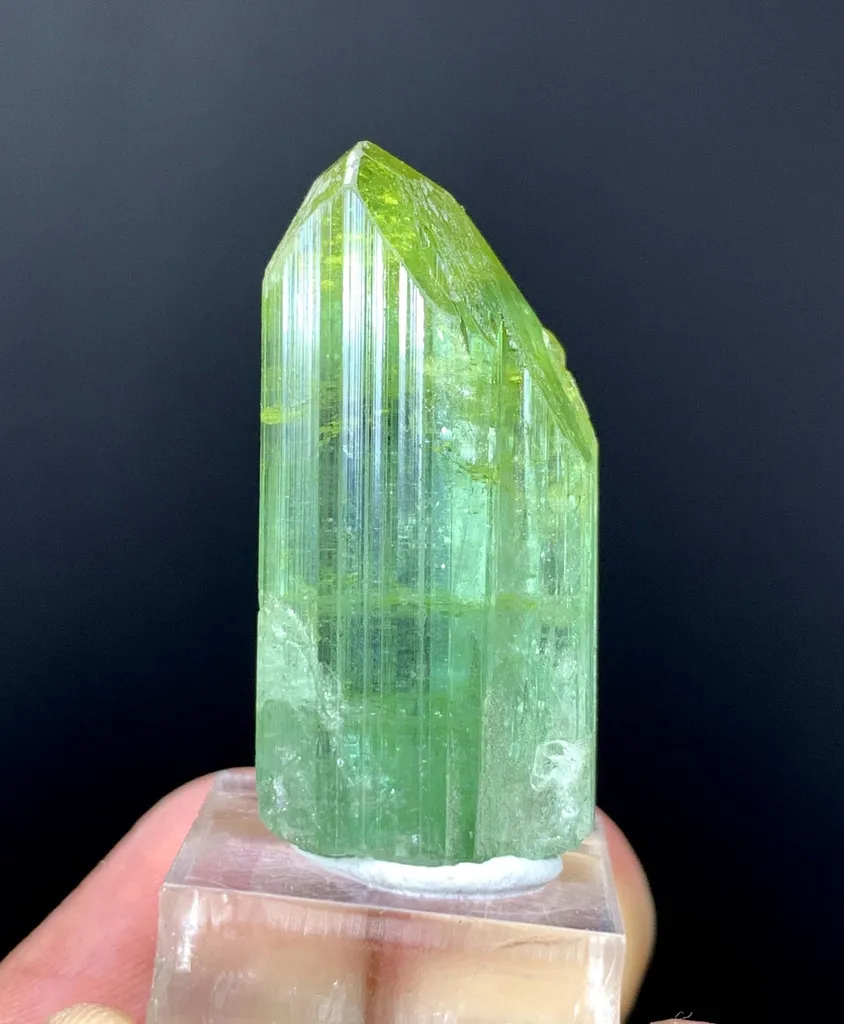 Tower Green Tourmaline Crystal gem from Afghanistan - image 2