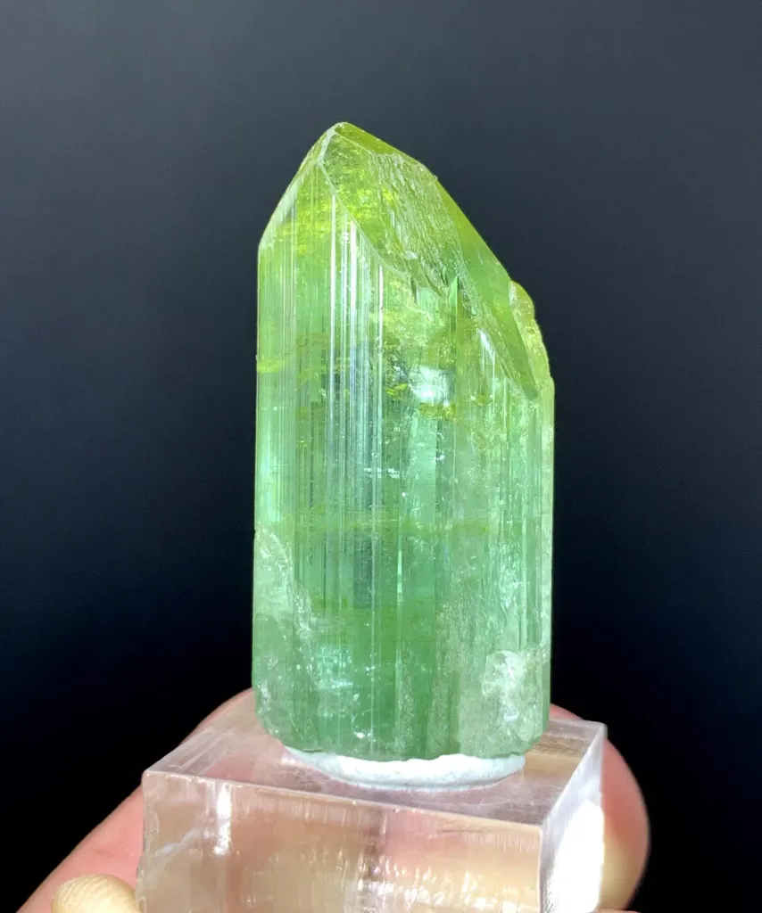 Tower Green Tourmaline Crystal gem from Afghanistan - image 3