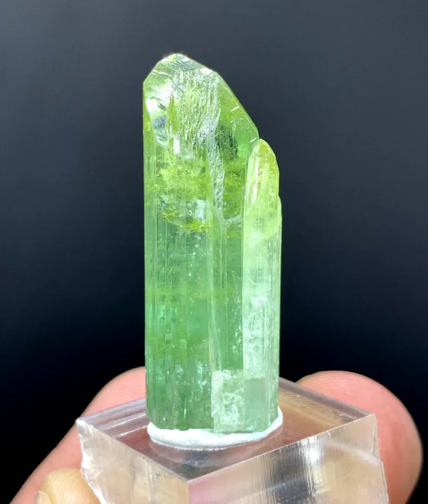 Tower Green Tourmaline Crystal gem from Afghanistan - image 4