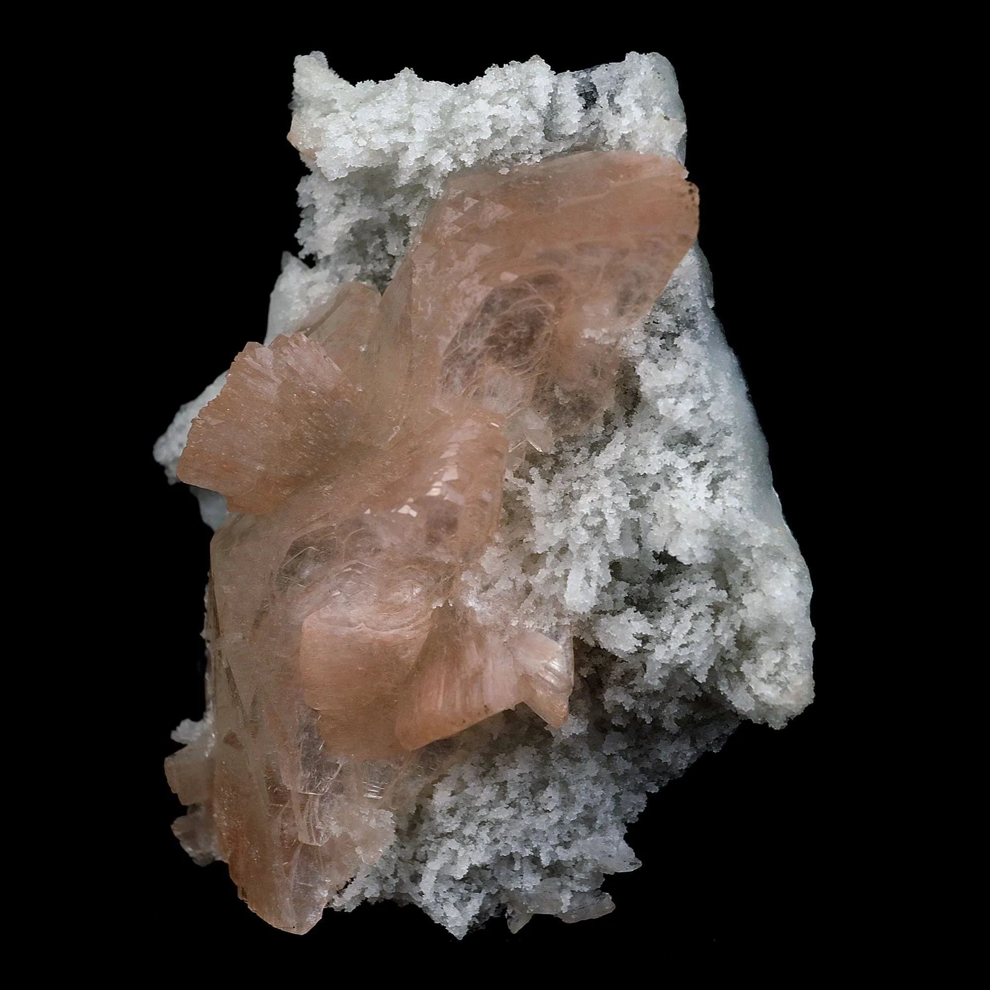 Translucent Heulandite on Chalcedony Natural Mineral Specimen - image 4