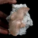 Translucent Heulandite on Chalcedony Natural Mineral Specimen - image 3