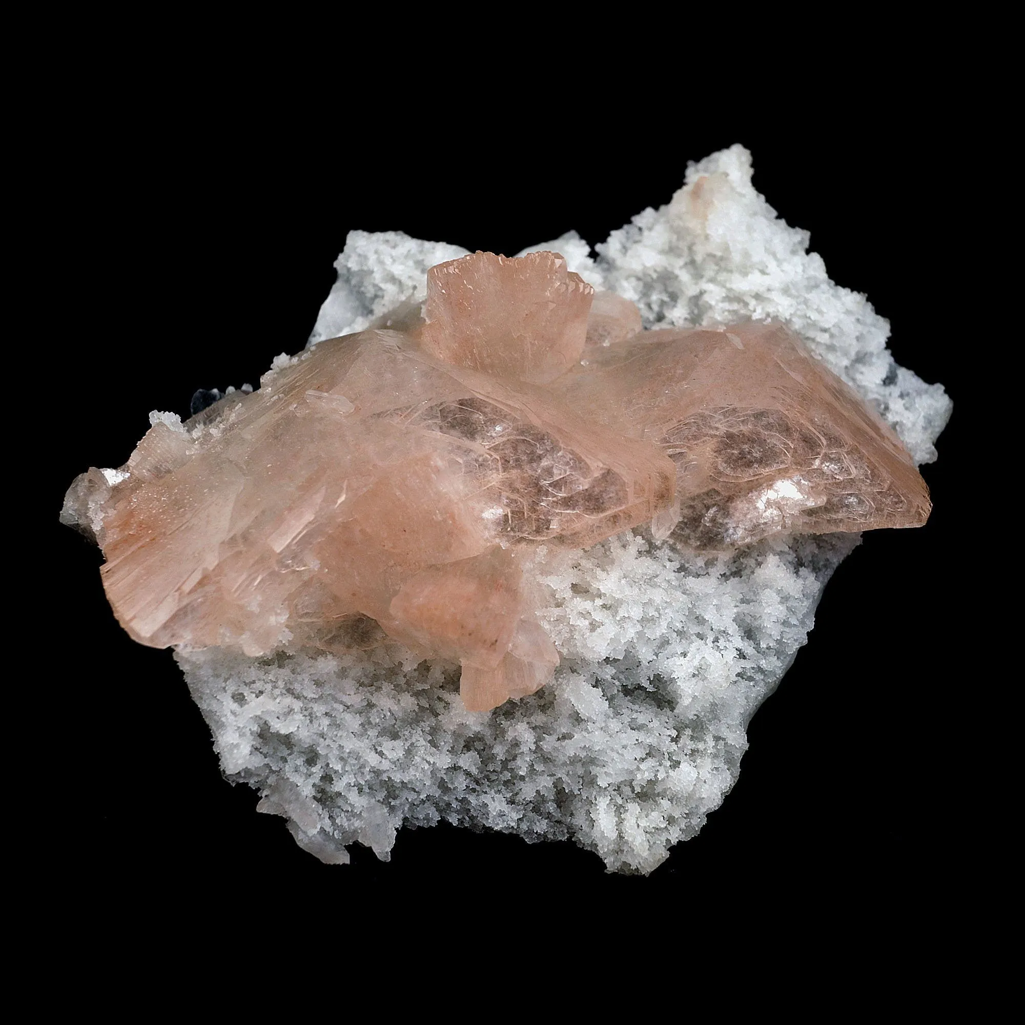 Translucent Heulandite on Chalcedony Natural Mineral Specimen - image 6