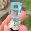 Transparent Blue Aquamarine Crystal Gemmy Blue Beryl with Phantom Clouds from Afghanistan - image 4