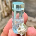 Transparent Blue Aquamarine Crystal Gemmy Blue Beryl with Phantom Clouds from Afghanistan - image 6