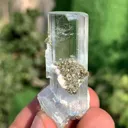 Transparent Blue Aquamarine Crystals with Mica and Albite combined - image 6