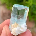 Transparent Blue Diamond Cut Aquamarine Crystal from Pakistan - image 5