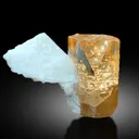 Transparent Rich Golden Color Topaz with Feldspar from Skardu Pakistan - 67 gram - image 1