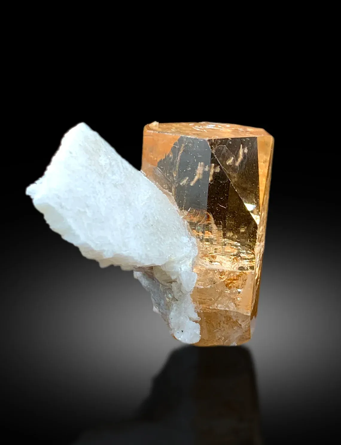 Transparent Rich Golden Color Topaz with Feldspar from Skardu Pakistan - 67 gram - image 8
