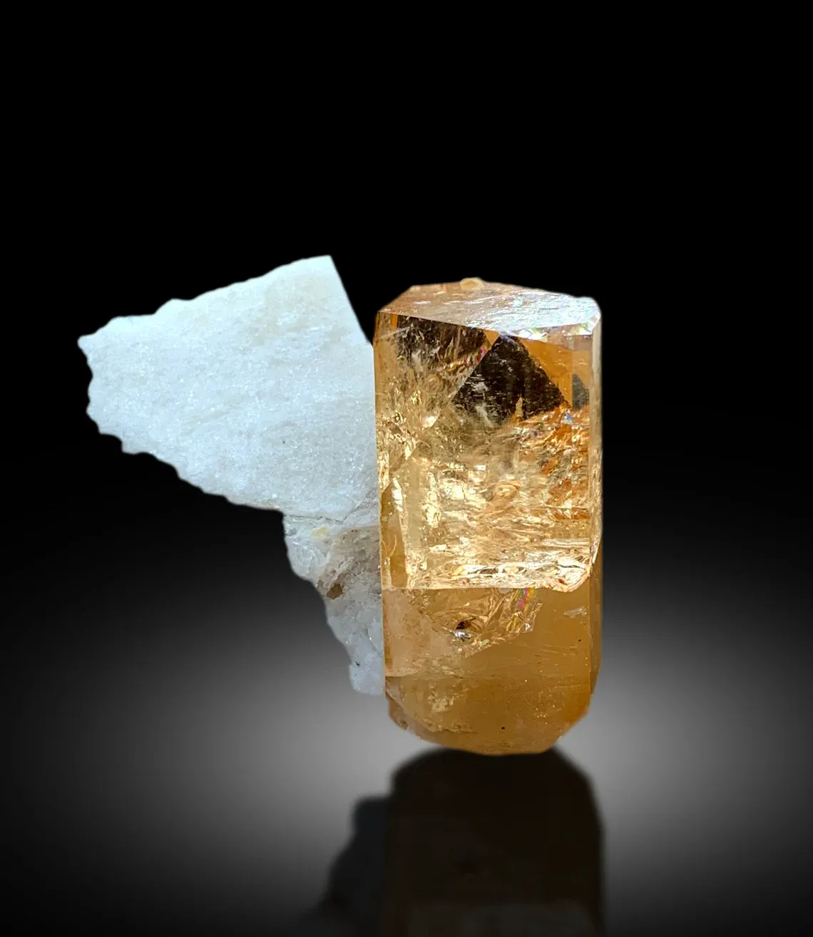 Transparent Rich Golden Color Topaz with Feldspar from Skardu Pakistan - 67 gram - image 6