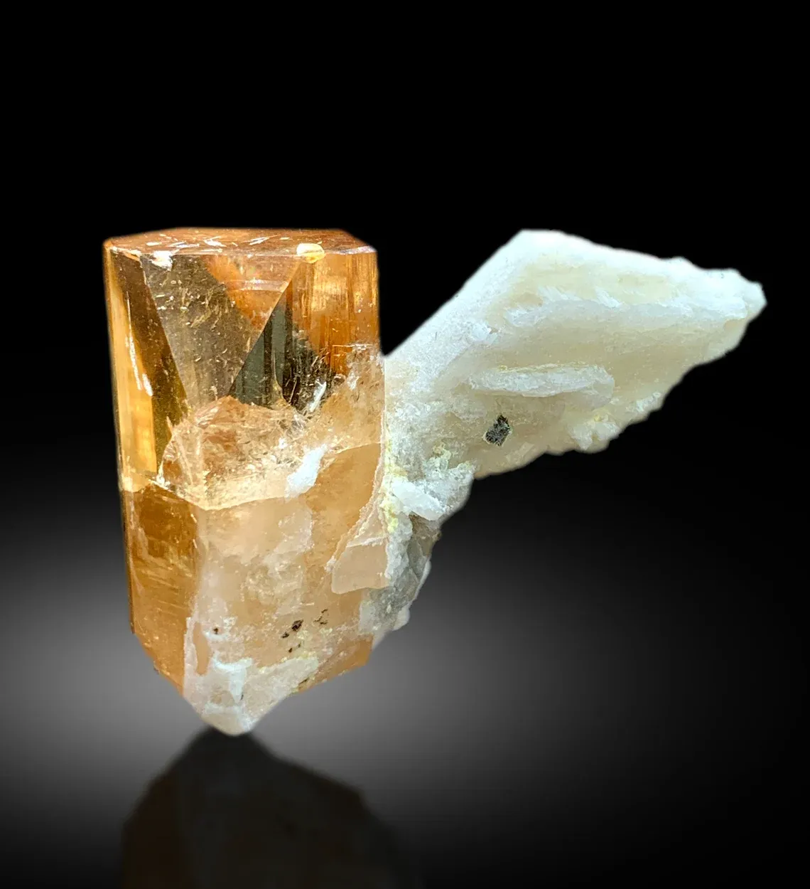 Transparent Rich Golden Color Topaz with Feldspar from Skardu Pakistan - 67 gram - image 3