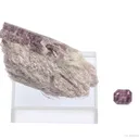 Tremolite var. Hexagonite (rough and cut set) - image 1