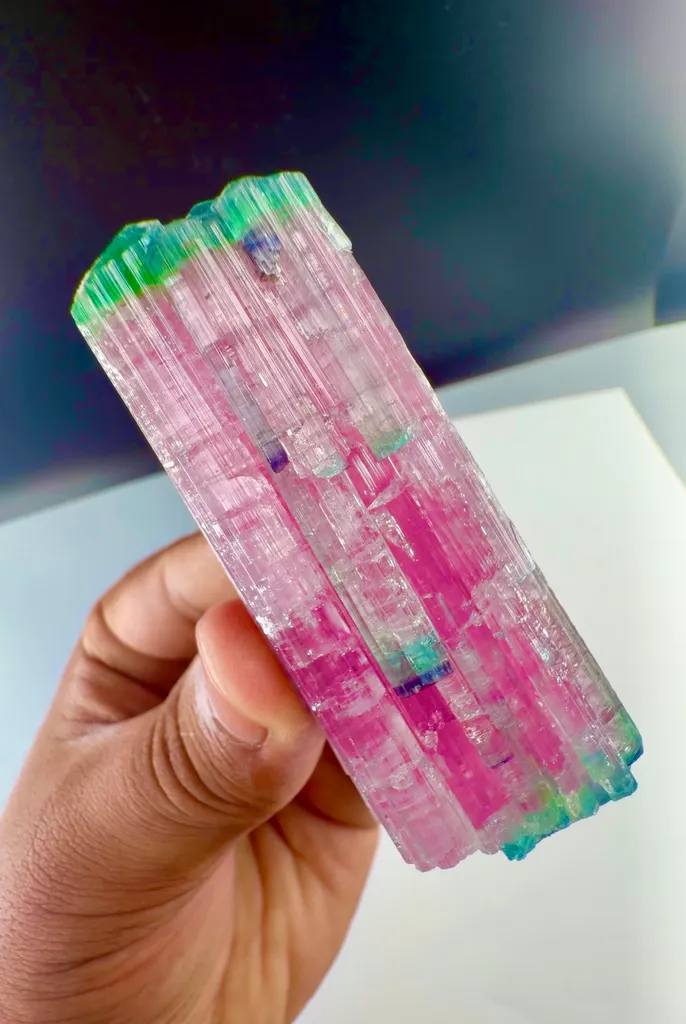 Tri color candy Tourmaline from Afghanistan - image 4